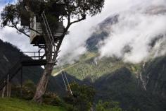 The swing at the “End of the World” in Baños, Ecuador