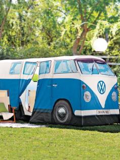 Volkswagen Van Camper Tent looks just like a VW bus! Other colors available.