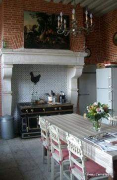 Kitchen in an upper Normandy chateau