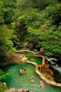 Thermal Hot Springs. Costa Rica….If this is at Tabacon in Arenal, it was also surrealistically magical at night.