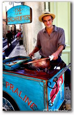 praline vendor, 136 rue des cacahuetes, Saint Remy, Provence, France