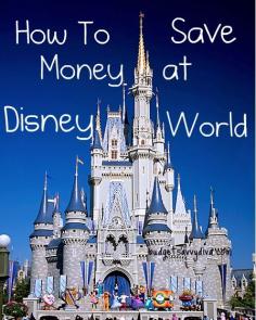 How To Save Money At Disney World