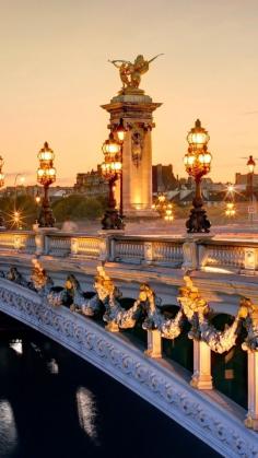 Pont Alexandre III the most beautiful bridge in Paris.