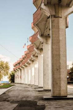 Railroad Workers Palace of Culture, Chsinau, Moldova, built in 70s // Architects B. Vaisbein, S. Shoikhet and T. Lomova