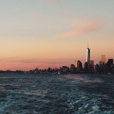 Sunset in New York City. Photo courtesy of oneworldtrade on Instagram.