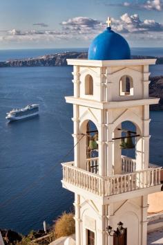 Santorini  is an island located in the Aegean sea