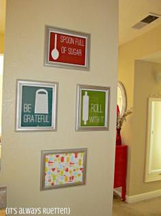 Kitchen Art: Cute Framed Pictures