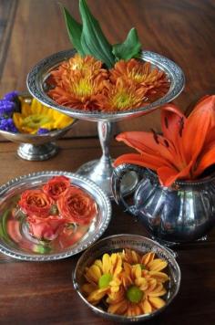 Fall Flower Interior Decorating -Gifts from the garden #flowers #autumn #fall