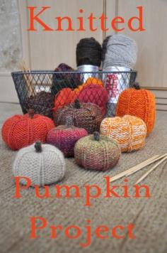 DIY Knit Pumpkins #DIYfalldecor