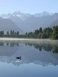 Mirror Lake, Westland National Park, South Island, New Zealand