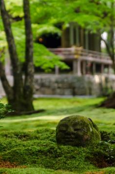 Jizo statue at Sanzen-in Temple, Kyoto, Japan