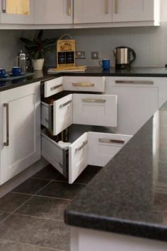 So much better than those crappy corner cupboards #kitchen #ideas