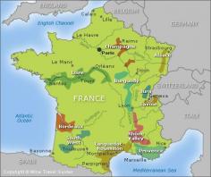 [Map] "French Wine Regions" made by Winetravelguides.com - (Carte des grandes régions viticoles en France)
