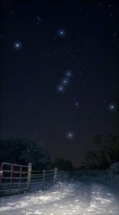 Snowy Orion. That is just beautiful!