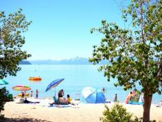 The Nevada side of Lake Tahoe has some truly spectacular beaches. One of the best, is Sand Harbor, Nevada State Park.