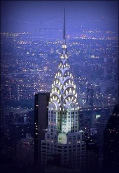 Chrysler Building by night, New York City, United States.