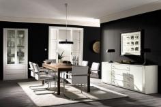 Black and White Dining Room