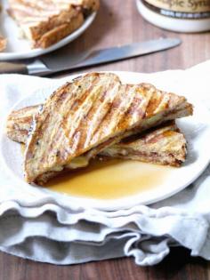 Let’s do Brunch - Banana Almondbutter Sandwiches with Maple Drizzle
