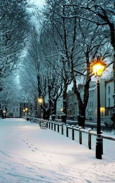 Snow in Bristol, England