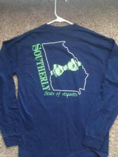 Navy Long Sleeve State Tee from Southerly Clothing! Check them out at www.southerlyco.com/