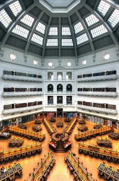 La Trobe Reading Room by Wojtek Gurak, via Flickr showing Dome, State Library of Victoria.  Melbourne Australia