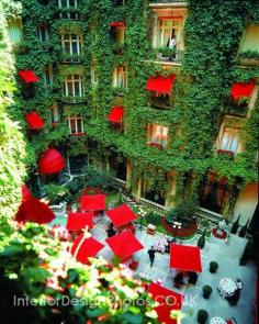 Another pinner wrote: Hotel design - Hotel Plaza Athenee, Paris France. my fav place to stay! LOVE