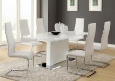 Gray and White Dining Room