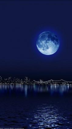 Blue Moon Over Manhattan, NY