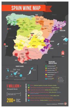 [Map] "Spain Wine Map" Feb-2013 by Winefolly.com