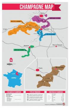 [Map] "Champagne Map (France)" Nov-2012 by Winefolly.com - Carte du Champagne (carte des 5 régions produisant du Champagne)