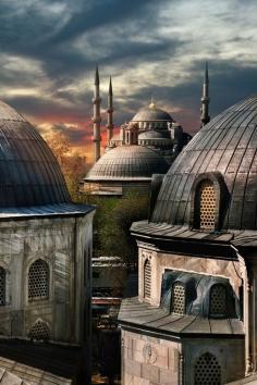 Sultanahmet from Hagia Sophia, Istanbul, Turkey