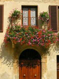 Pienza doorway, Tuscany, Italy