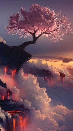 Fuji Volcano, Japan, Asia, Geography, Cherry Blossom
