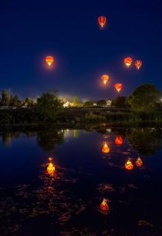 travelthisworld: “Dawn Patrol at Great Reno Balloon Race Reno, Nevada, USA | by Beau Rogers ”