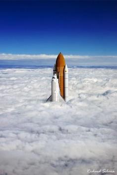 Twitter, Space Shuttle Breaching the Clouds Photo by Richard Silver pic.twitter.com/iyZRpSCyQ2