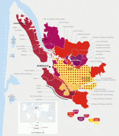 [Map] "Bordeaux Region Wine Map (France)"