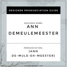 how to pronounce designer names