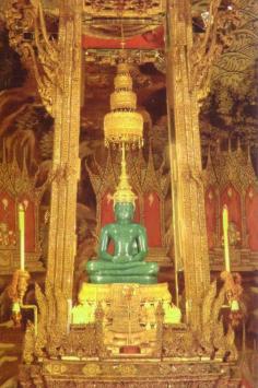 Temple of The Emerald Buddha, Bangkok  FYI The Buddha is carved from  Imperial Jade, not emerald.