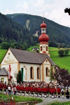Traditional ceremony at Church of St Martin - Innsbruck, Tirol, Austria.