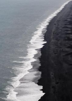 Black sand beach in Iceland.
