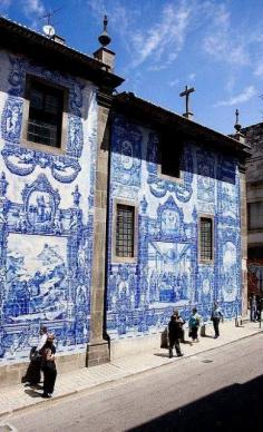 Azulejos Wall in Porto, Portugal