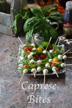 Fresh Basil Recipe – Caprese Bites #capresebites