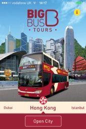 Big Bus tours Hong Kong app