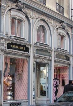 Paris lingerie shop exterior