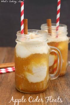 Apple Cider Recipes - Apple Cider Float #snackgasm #nomnom #autumn