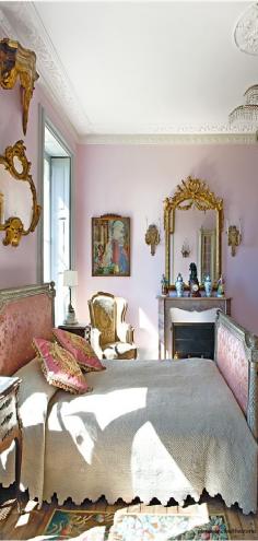 I Love this Regal, French Inspired Bedroom!  See More at thefrenchinspired...