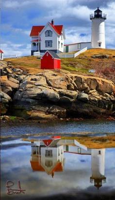 Cape Neddick Lighthouse in York, Maine • photo: brentdanley on Flickr