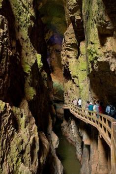 Underground caves of Jiuxiang Diehong, China