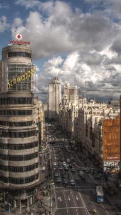 Capitol Building in the Gran Via, Madrid, Spain.