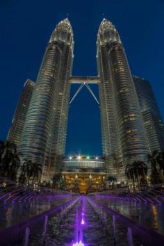 Petronas towers at twilight